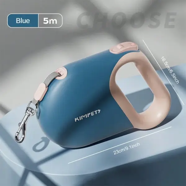 5m Retractable Dog Leash Comfortable Nylon and Plastic Pet Leash With Cartoon Print Reflective and Thick With Handle for Dogs - Image 2