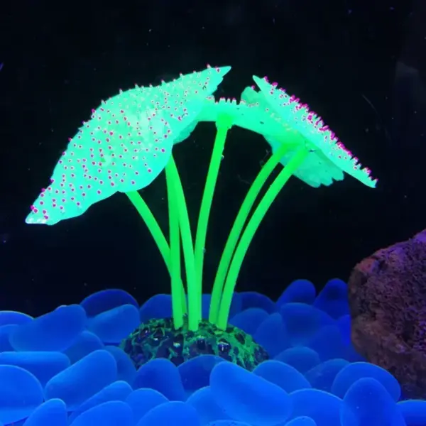 Aquarium Zubehör Anemone Unkraut Fisch Zubehör Kunststoff dekorieren Dekoration simulieren künstlich leuchtende Pflanzen Wasser - Image 8