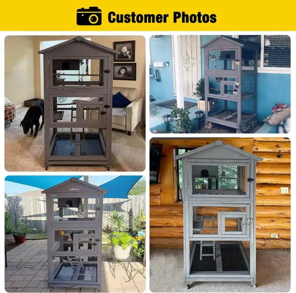 Bird Cages Outdoor Bird Aviary Indoor Parakeet Cage With Perch For Birds - Image 11