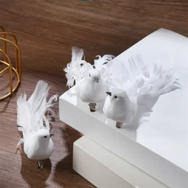 Hot 2pcs Simulation Feather Birds with Clips for Garden Lawn Tree Decor Handicraft Red Birds Figurines Home Decoration - Image 31