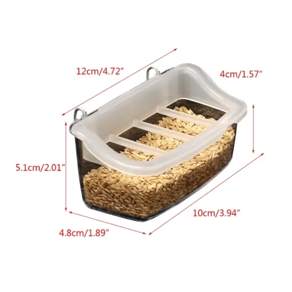 Bird Feeding Box Splashproof Dispenser Parrots Feeding Bowl Birds Cage Hanging Feeder Plastic Dropshipping - Image 6