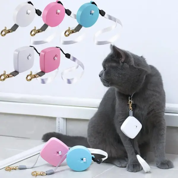 Retractable Dog Leash 2m Length Mini Pocketable with Adjustable Metal Carabiner for S/M Size Puppy and Kitty Pet Automatic Leash - Image 3