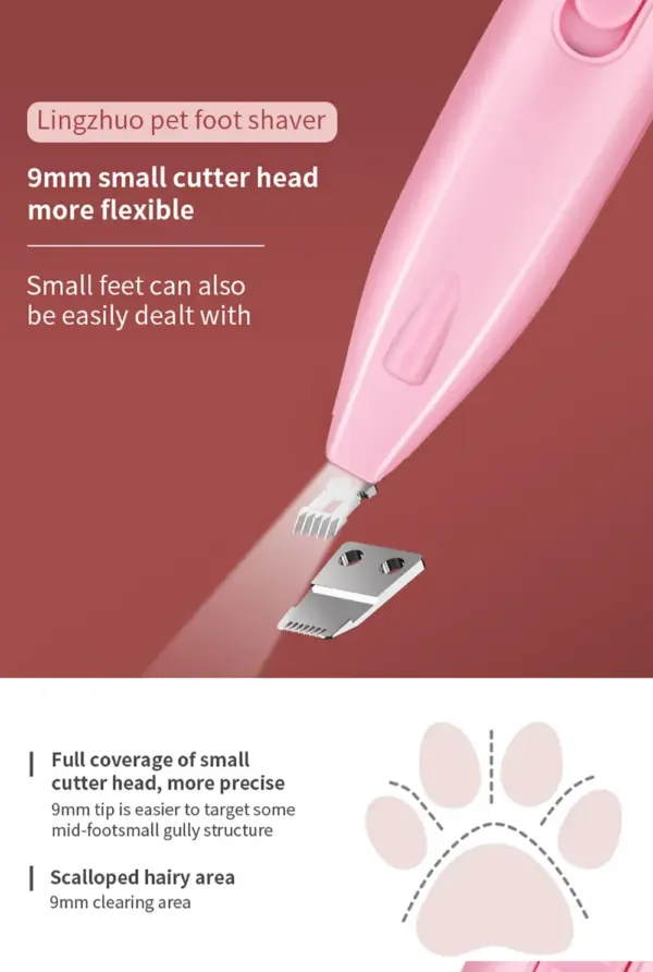 Hund Haar Trimmer Elektrische Hund Cutter Professionelle Pet Fuß Haar Trimmer Katze Pflege Friseur Schere Butt Ohr Pedikator - Image 10