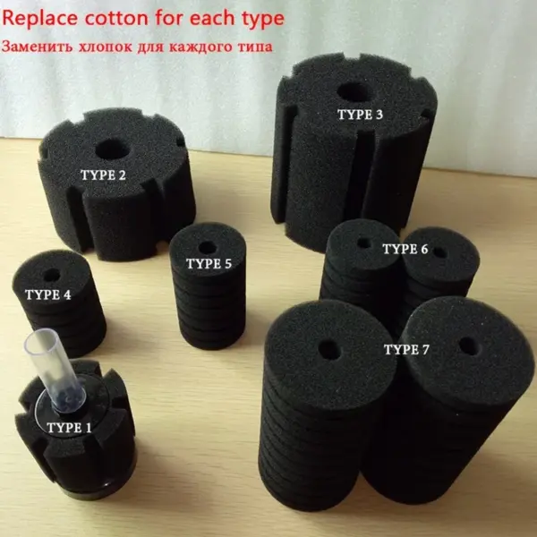 Aquarium Filter Schwamm Aquarium Fisch Luftpumpe Skimmer Biochemischer Schwamm Filterfiltration Aquatische Wasserreinigung - Image 3
