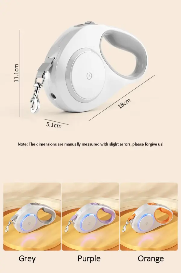 Automatic Retractable Dog Leash 5m LED Light Scalable Dog For Puppy Walking Running Outdoor Travel Hiking Traction Nylon Strap - Image 27