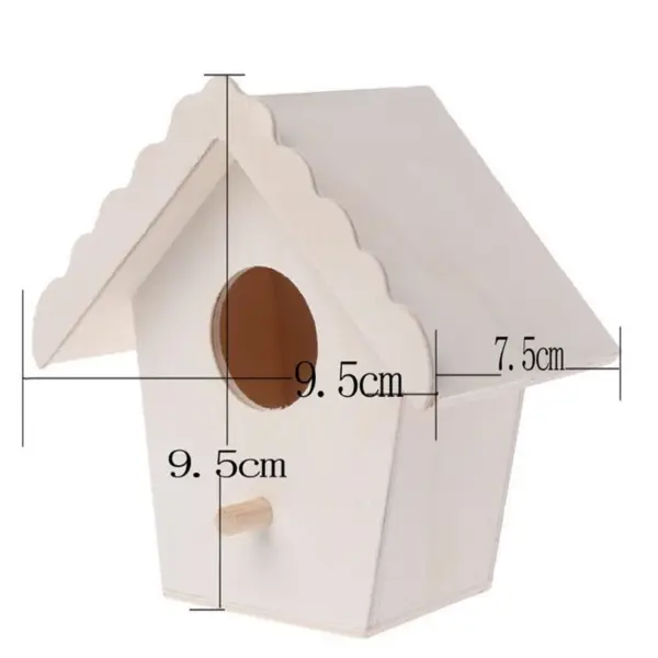 Wooden Mini Bird Cage Outdoor Hanging Birdhouse Box Garden Bird Cages Home Yard Decoration Bird Products Wooden Bird Parrot Nest - Image 8