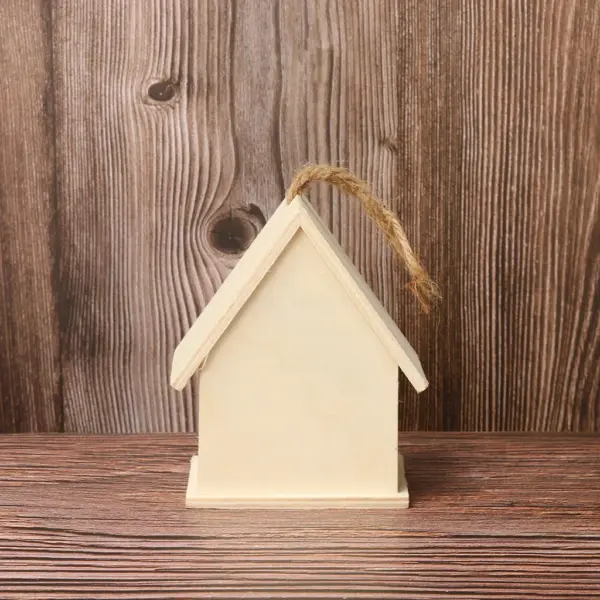 Wooden Mini Bird Cage Outdoor Hanging Birdhouse Box Garden Bird Cages Home Yard Decoration Bird Products Wooden Bird Parrot Nest - Image 6