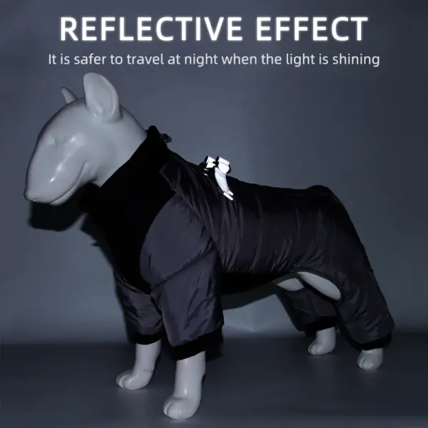 Dog Clothes Four Feet Clothing Warm Winter Coat Reflective Rainproof Dog Clothes Windproof Overall for Dogs Pet Cotton Clothes - Image 4