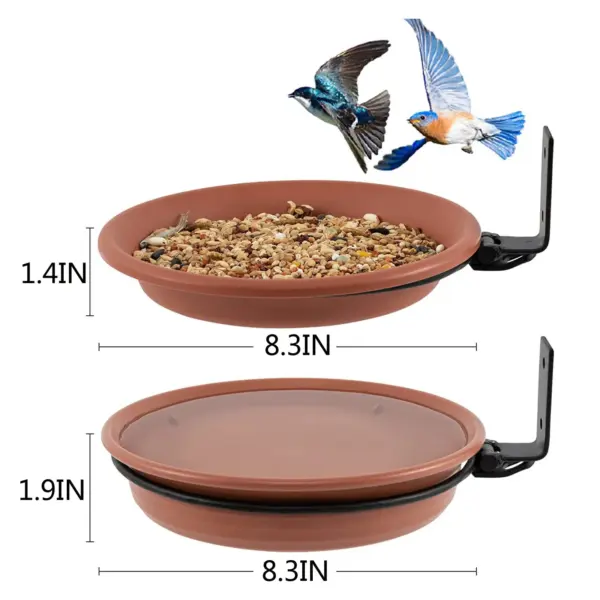 Tree Wall Mounted Bird Tray for Feeder and Bath With Heavy Duty Iron Ring Multifunctional Bird Feeding Trays for Garden Balcony - Image 6