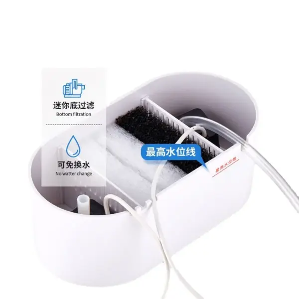 USB Mini Desktop Aquarium Built-in Water Pump / LED light / Filter Self circulation and self circulation goldfish tank - Image 13