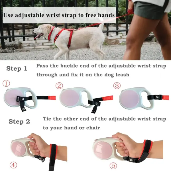Retractable Dog Leash Add-On Accessory - Hand and Wrist Strap - for Greater Comfort, Loosen Grip for Your Hands and Better Contr - Image 12
