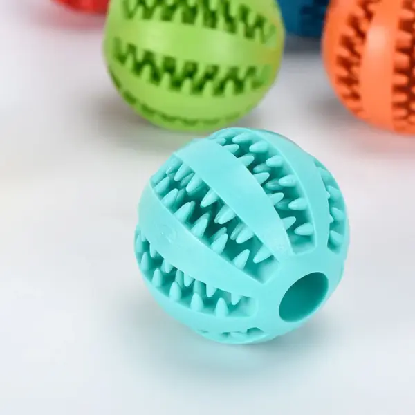 Hund Spielzeug Ball Interaktive Gummi Bälle Welpen Kauen Spielzeug Haustier Zahn Reinigung Ball Katzen Haustiere Lebensmittel Behandeln Feeder Silikon Bälle Spielzeug - Image 24