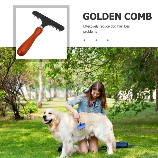 Dog Hair Comb for Dogs Large Breed Pet Grooming Tool Dematting Brush Carpet Rake Hair Removal Dog Brush Cat Comb - Image 4