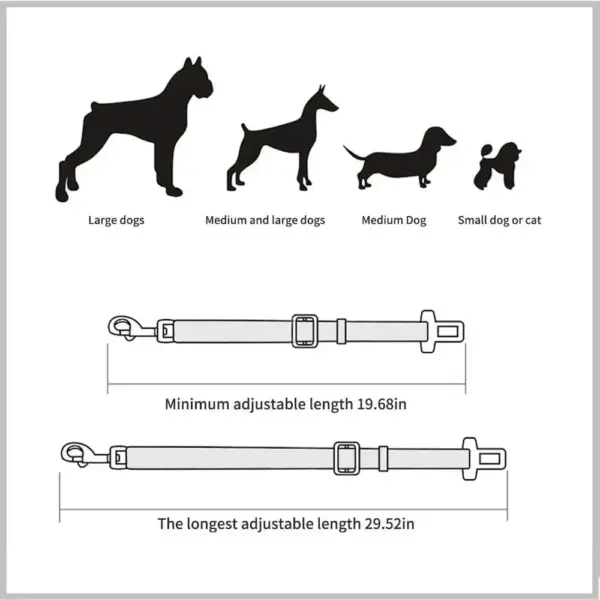 Einstellbare Haustier Katze Hund Auto Sitz Gürtel Haustier Sitz Fahrzeug Hundegeschirr Blei Clip Sicherheitshebel Traktion Hundehalsbänder Hund Zubehör - Image 6