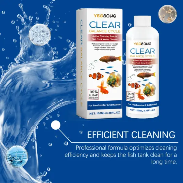 Aquarium clarifier; clean aquarium stains and sludge, clear water control algal growth - Image 15