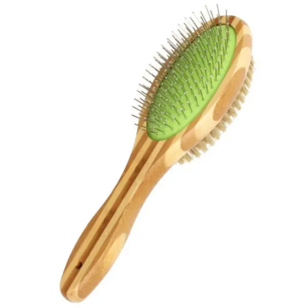 Dog Brush Bamboo Dogs Comb Double-sided Dogs Hair Brush Pet Grooming Massage Comb Stainless Steel Dog Hair Remover Pet Supplies - Image 10