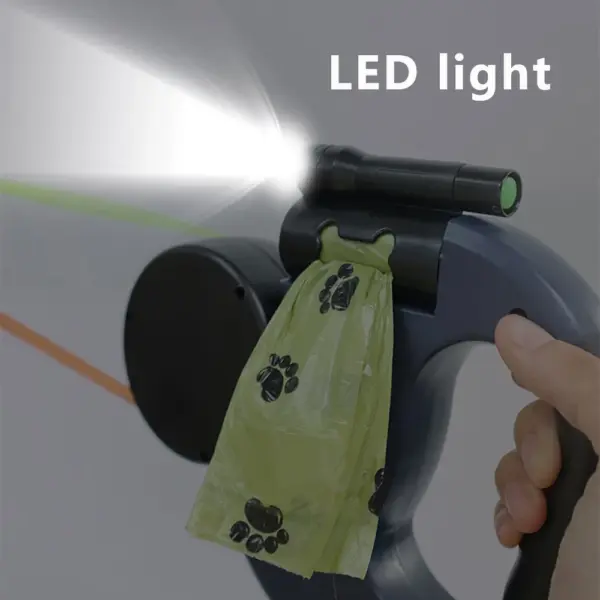 Retractable Dual Doggie Leash with LED Light, 360 Swivel No Tangle for Each Dog Independent Braking with 3M Reflective Leads - Image 4