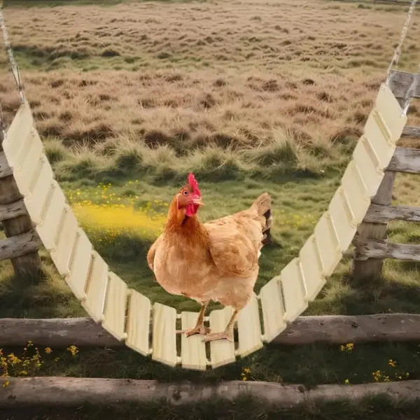 Bird Swings Weatherproof Wooden Bird Stand Heavy Duty Enrichment Toys Boredom-Relief Chicken Coop Accessories For Rooster Parrot - Image 9