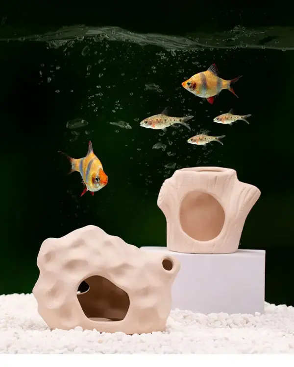 Ton Aquarium Dekoration Keramik Aquarium Landschaftsbau Garnelen Shelter Laiwung Tank Zucht Haus Höhle Keramik Topf Ornamente - Image 35