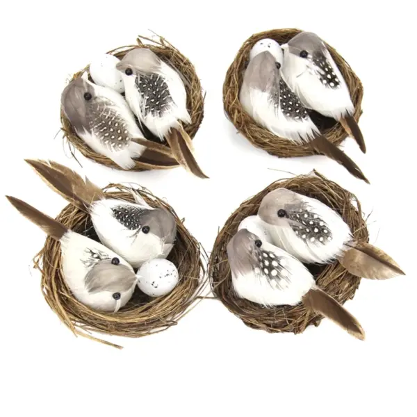 Artificial Birds and Bird Nest and Bird Egg Set Miniature Ornament for Home Garden Party Lawn Decoration Dropsale - Image 5