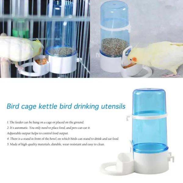 Automatic Bird Feeder Bird Water Drinker with Clip Pet Birds Water Dispenser Hanging Water Bottle Food Bowl For Parrot Bird Cage - Image 13