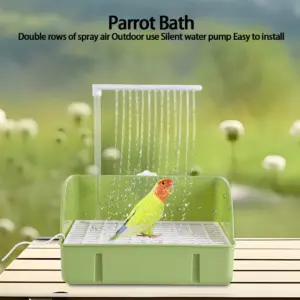 Bird Bathing Tub Shower Box Automatic Parrot Bath Fountain Multipurpose Bird Bathtub With Multiple Faucets For Birds Cleaning