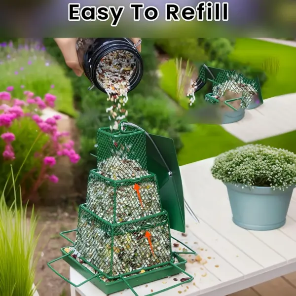 Heavy duty outdoor bird eater - metal mesh design, perfect for Cardinals and wild birds, garden and yard decorations - Image 6