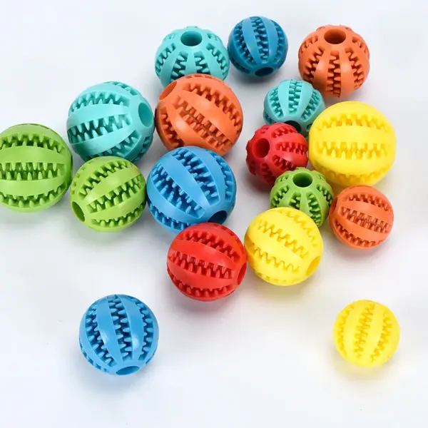 Hund Spielzeug Ball Interaktive Gummi Bälle Welpen Kauen Spielzeug Haustier Zahn Reinigung Ball Katzen Haustiere Lebensmittel Behandeln Feeder Silikon Bälle Spielzeug - Image 23