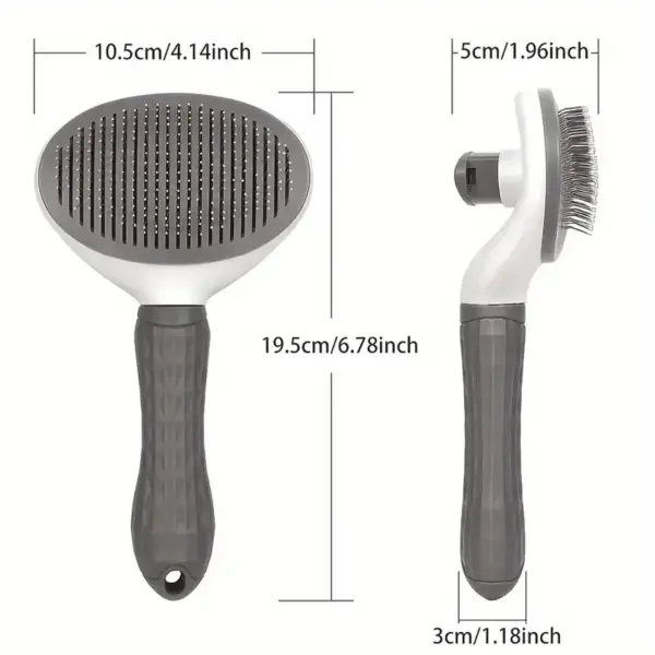 Dog brush, cat brush, self-cleaning pet brush for combing long and short hair dogs, cats, rabbits, etc. to remove loose hair - Image 6
