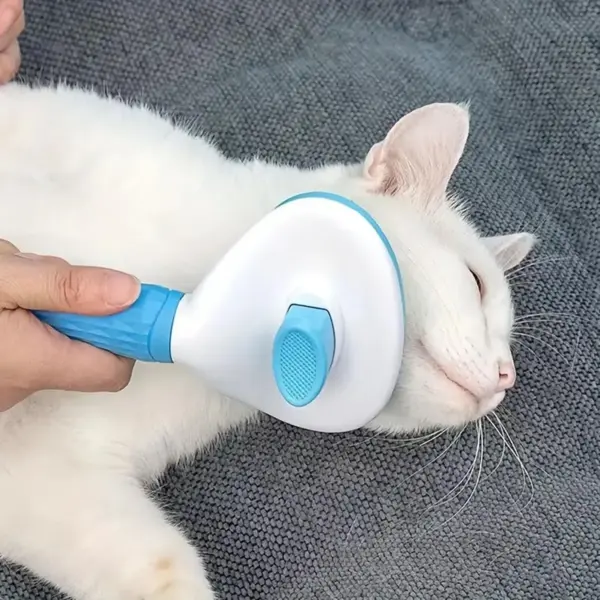 Dog brush, cat brush, self-cleaning pet brush for combing long and short hair dogs, cats, rabbits, etc. to remove loose hair - Image 2