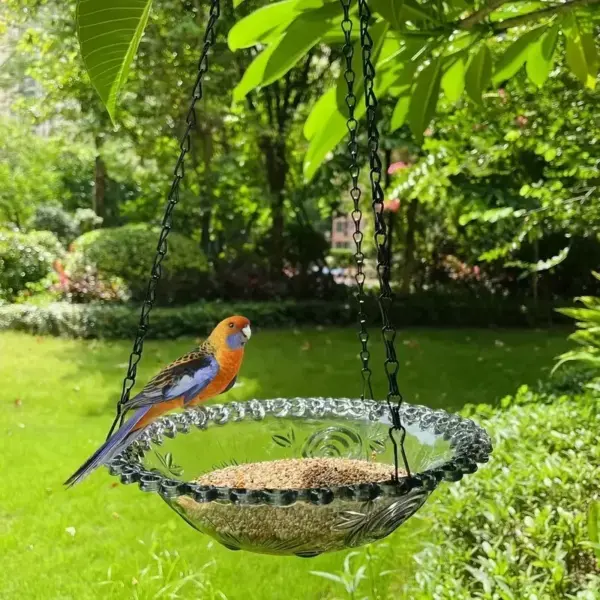 New Bird Flower Shaped Hanging Bird Feeder Birdbath For Garden Yard Farm Supplies Hummingbird Feeder Supplies Birdbath Bird Bath - Image 11
