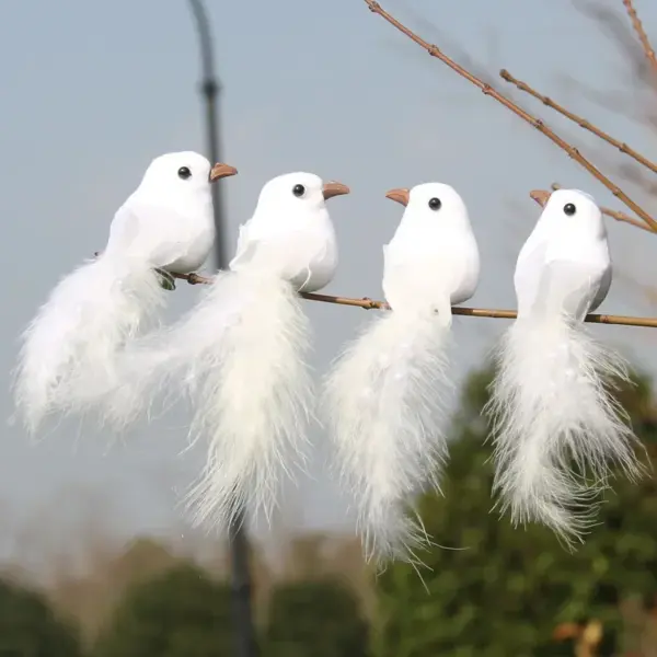 Hot 2pcs Simulation Feather Birds with Clips for Garden Lawn Tree Decor Handicraft Red Birds Figurines Home Decoration - Image 33