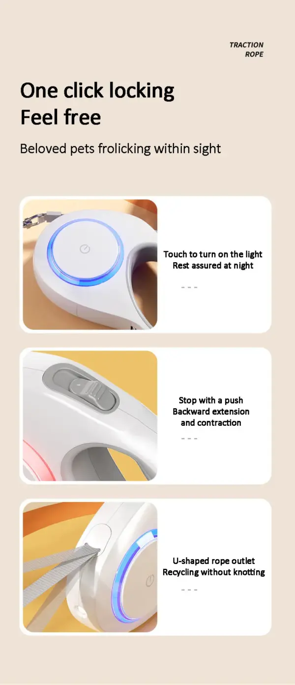 Automatic Retractable Dog Leash 5m LED Light Scalable Dog For Puppy Walking Running Outdoor Travel Hiking Traction Nylon Strap - Image 25