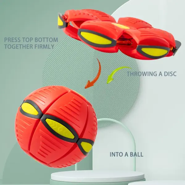 Haustier-Hüpfball, Trittball, fliegende Untertasse, verformter Ball, zwei Formen, hüpfender Hundeball im Freien, Spielzeug, Geschenk - Image 5
