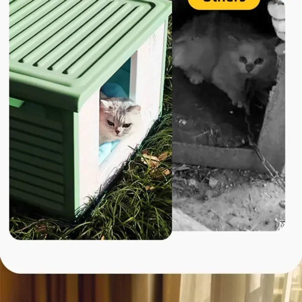 HOOPET Katzenstreu Katzenhaus Cottage Sommer Outdoor Regenfeste Hundehütte Katzenhaus Streunende Katze Outdoor Nester - Image 18