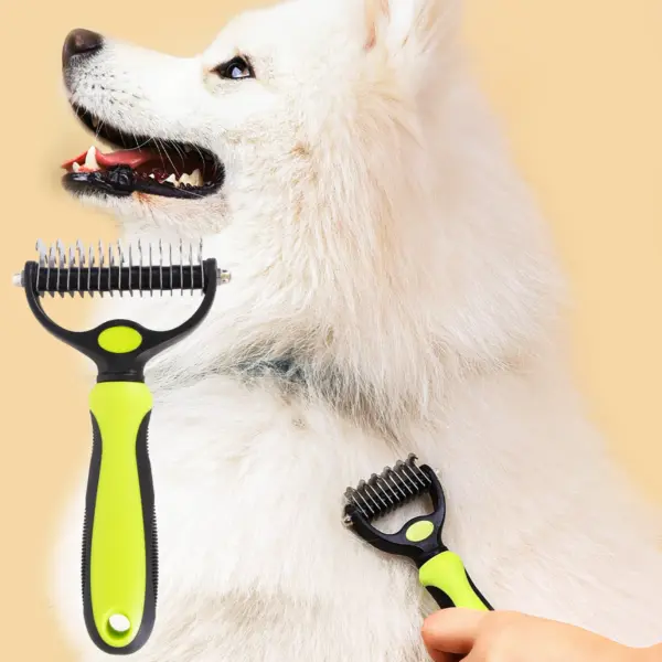 Ein doppelseitiger Knotenkamm für Haustiere, Hundekamm, Hundekamm, Katzenschönheit, Haarentfernung, Katzenkamm, Heimtierbedarf - Image 16