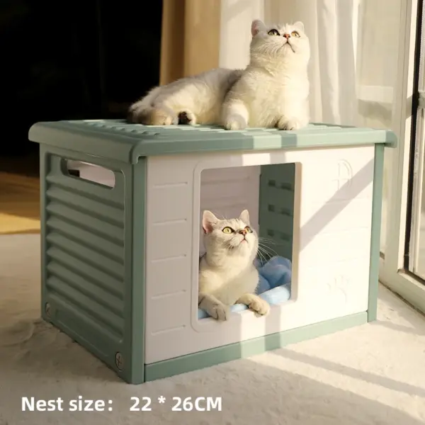 HOOPET Katzenstreu Katzenhaus Cottage Sommer Outdoor Regenfeste Hundehütte Katzenhaus Streunende Katze Outdoor Nester - Image 6