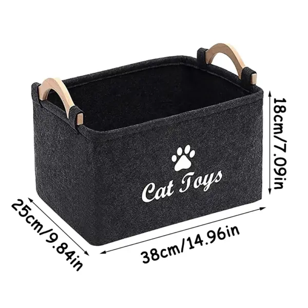 Filz Haustier Spielzeug Box Katze und Hund Spielzeug Lagerung Box Haustier Box Spielzeug Lagerung Box, geeignet für Die Organisation Von Haustier Liefert Kragen Zubehör - Image 6