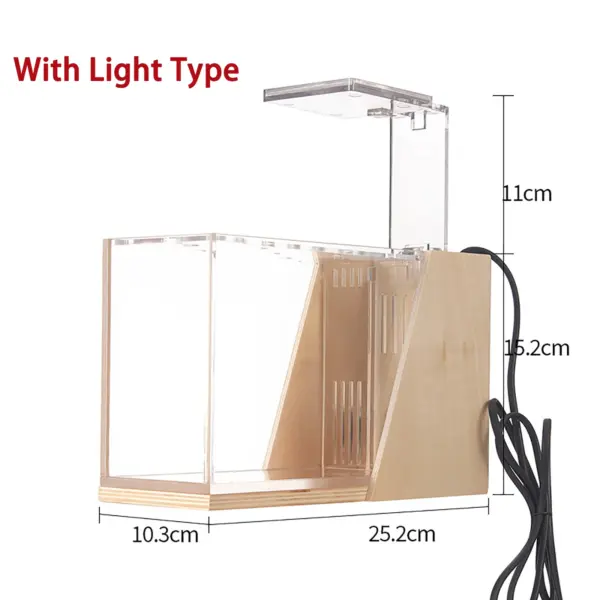Desktop Aquarium Mini Seite Filter Verschönerung Acryl Ökologische Kleine Kreative Büro Aquarium Micro Aquarium Fishbowl - Image 7