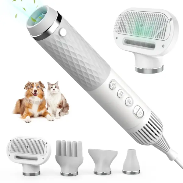 Hunde-Haartrockner, 5-in-1, tragbarer Hand-Haartrockner für Katzen, intelligente Temperatureinstellung, Pflegebürste, für Reisen und Zuhause, Haustier-Haartrockner - Image 2