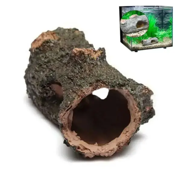 Aquarium Resin Hollow Tree Tunnel Cave Ornament Fish Shrimp Turtle Hiding Shelter Fish Tank Decorations Fishbowl Accessories - Image 3