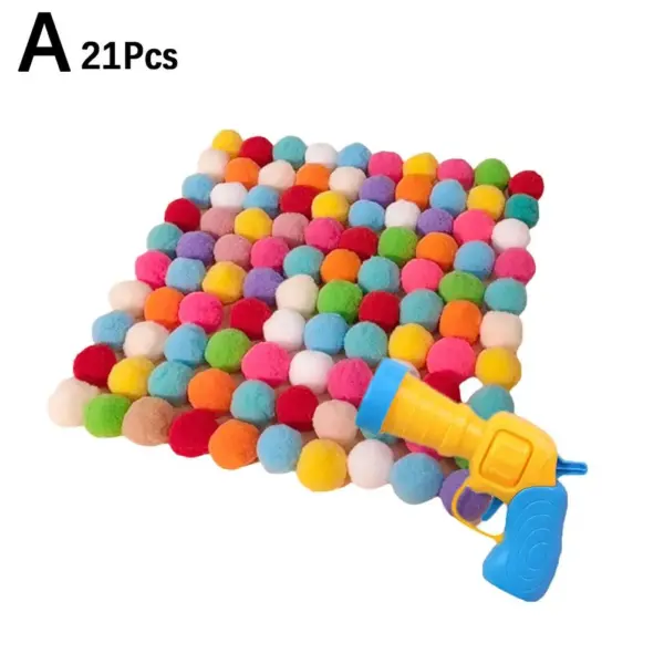 Katzen spielzeug interaktives Start trainings spielzeug für Haustier Kätzchen kreative Mini-Schieß waffen spiele Stretch Plüsch ballspiel zeug Haustier bedarf - Image 7