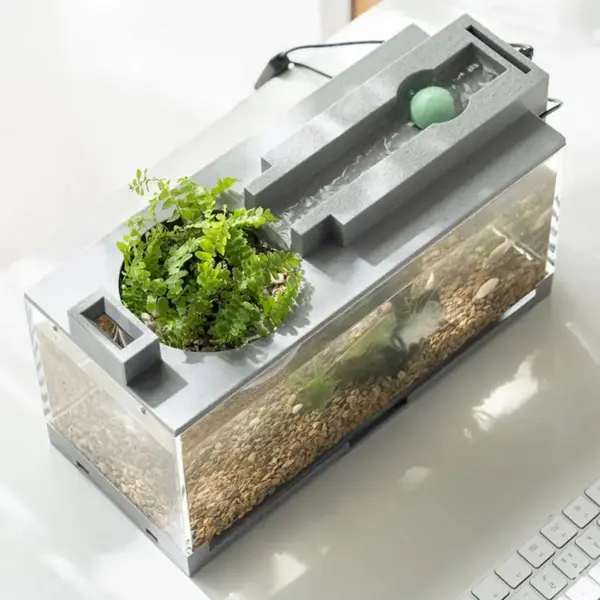 Kreative kleine Aquarium Aquarium Kit eingebaute Sauerstoff Bar USB Mute Filter multifunktionale Büro Desktop Home Ornamente - Image 2