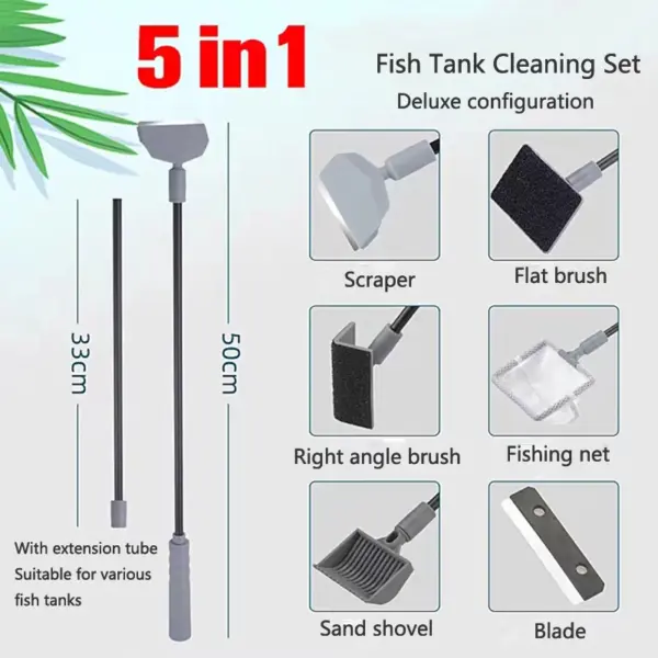 Aquarium Aquarien Reinigungswerkzeuge Kit Algen Tank Reiniger Set Aquarium Reiniger Aquarium Netz Schaber Schwamm Zubehör - Image 18