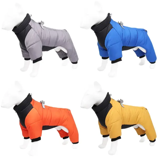 Dog Clothes Four Feet Clothing Warm Winter Coat Reflective Rainproof Dog Clothes Windproof Overall for Dogs Pet Cotton Clothes - Image 6