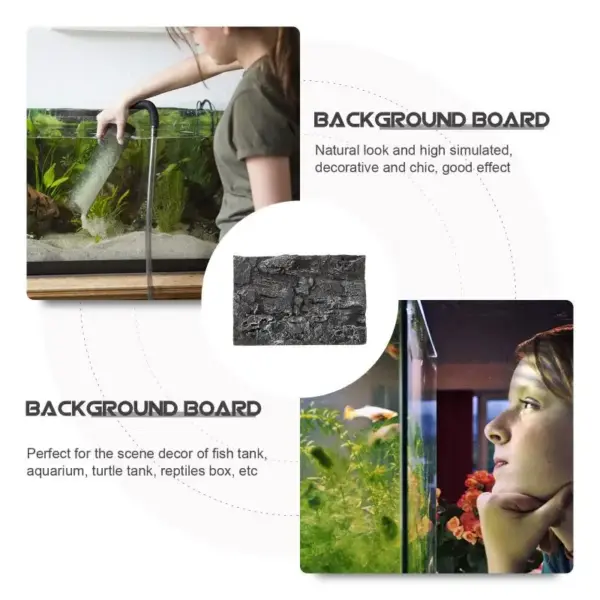 Background Rock Aquarium Backgrounds Reptile Tank Boards Glass Rocks Stone Landscape Photography Fish Pu Terrarium - Image 8