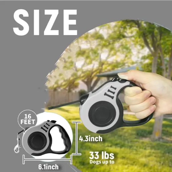 Retractable Dog Leash - 5m Automatic Strong Nylon Lead For Small/Medium Dogs & Cats, Durable Pet Traction Rope Supplies - Image 3