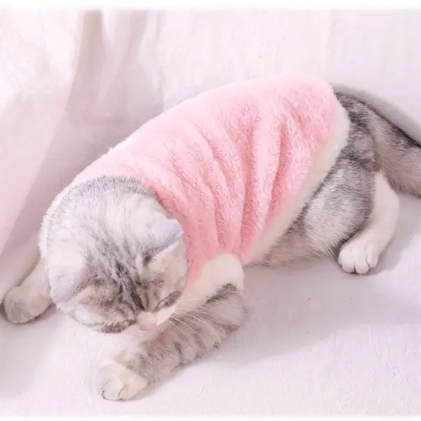 Soft Cat Clothes For Small Medium Dog Cats Pets Warm Kittens Clothes for Winter Kitten Small Kitten Stuff Clothing Vests - Image 2