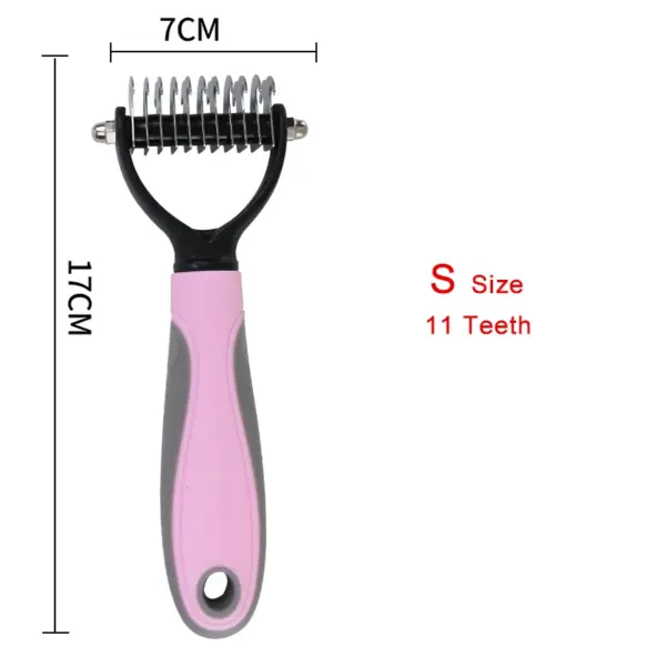 Dog Deshedding Brush Professional Pet Shedding Brush for Dogs Cats Fur Knot Cutter Double sided Pet Grooming Clean Comb - Image 10