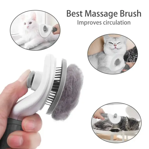 Pet Dog Brush Cat Comb Self Cleaning Pet Hair Remover Brush For Dogs Cats Grooming Tools Pets Dematting Comb Dogs Accessories - Image 12